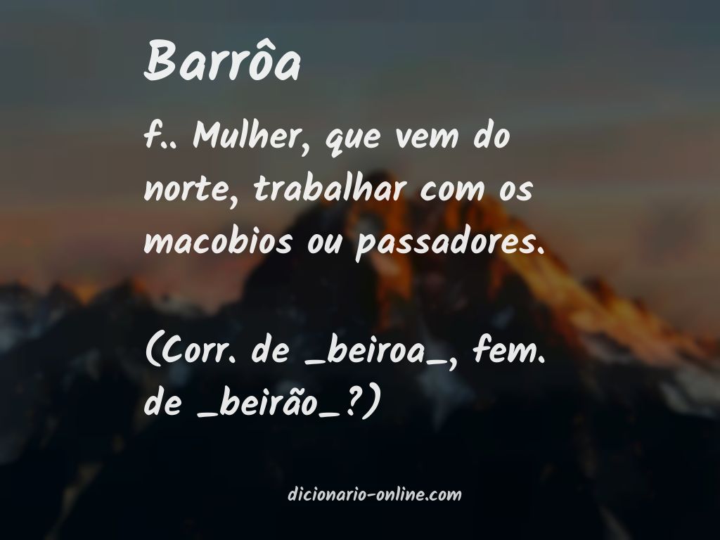 Significado de barrôa