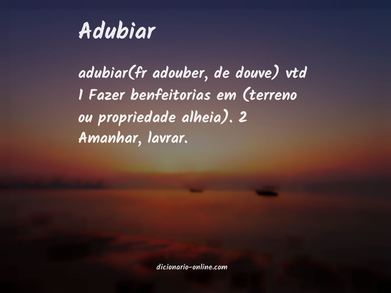 Significado de adubiar