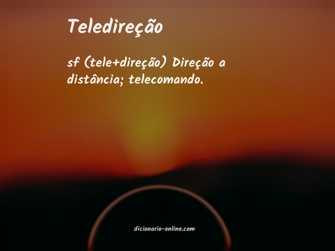 Significado de teledireção