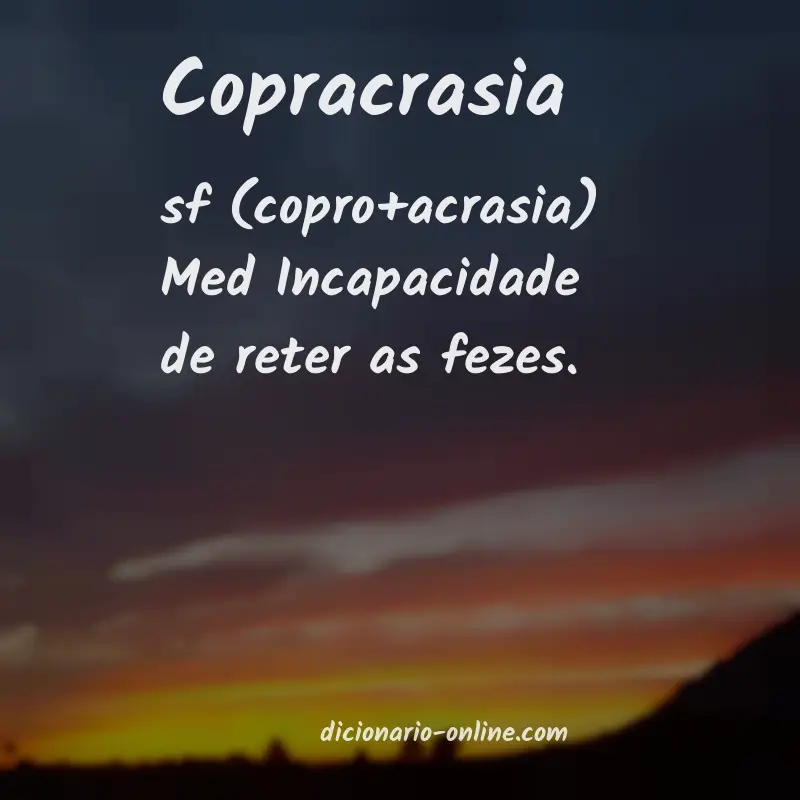 Significado de copracrasia