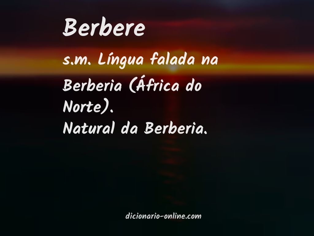 Significado de berbere
