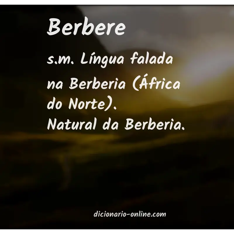 Significado de berbere