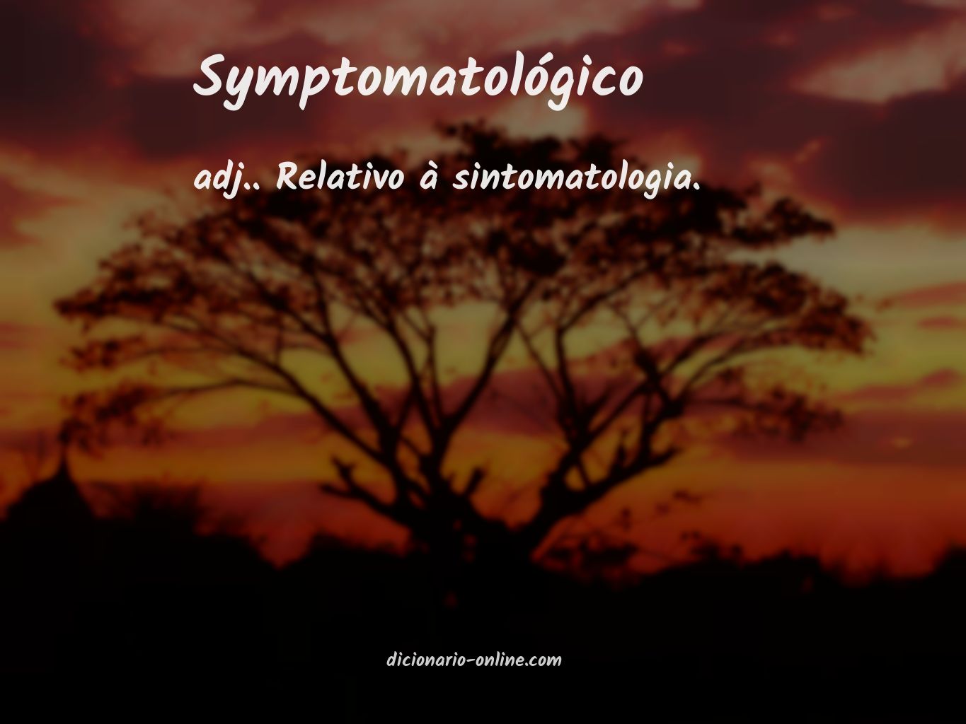 Significado de symptomatológico