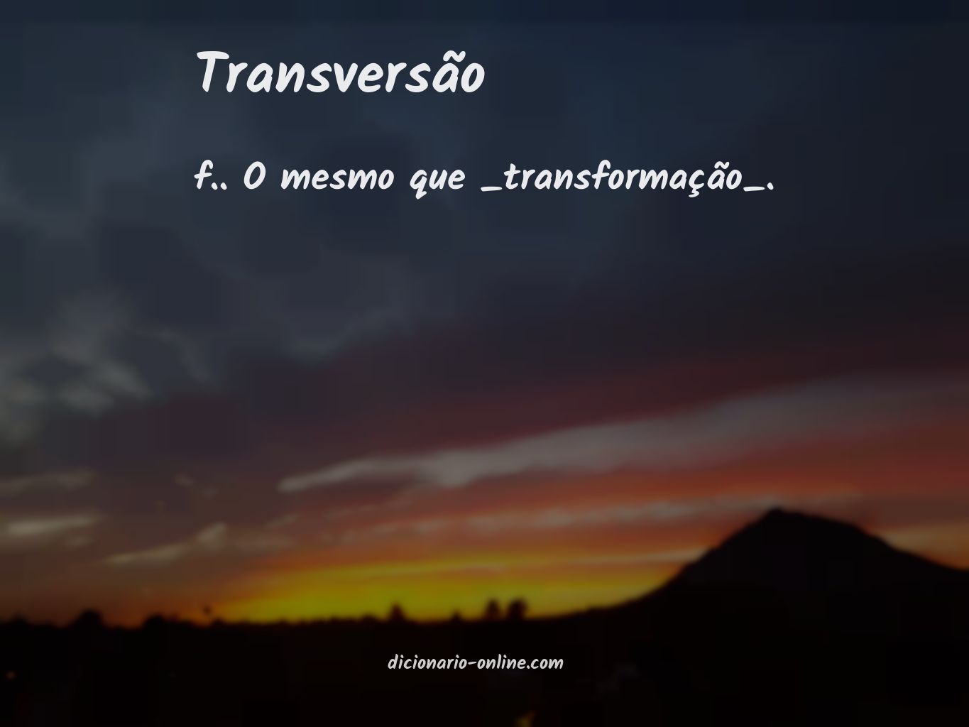 Significado de transversão
