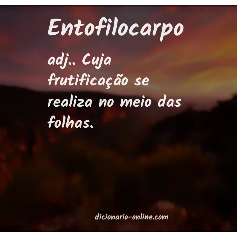 Significado de entofilocarpo