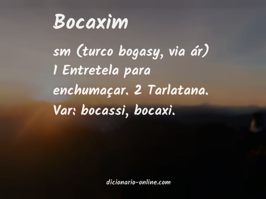 Significado de bocaxim