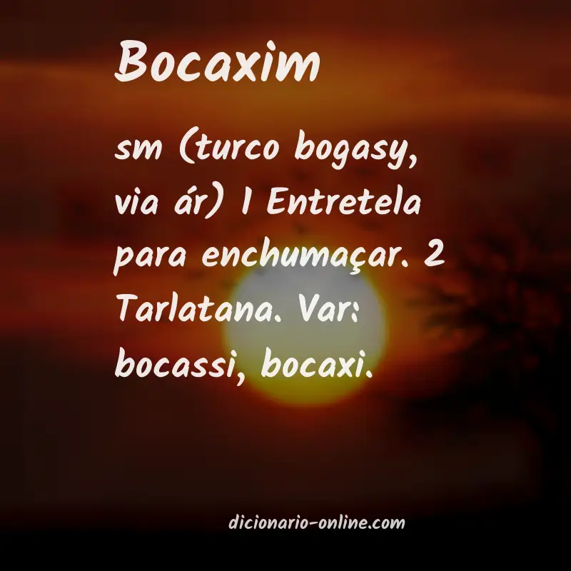 Significado de bocaxim