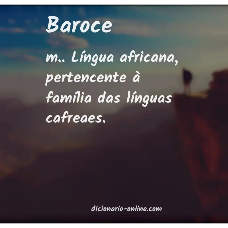 Significado de baroce