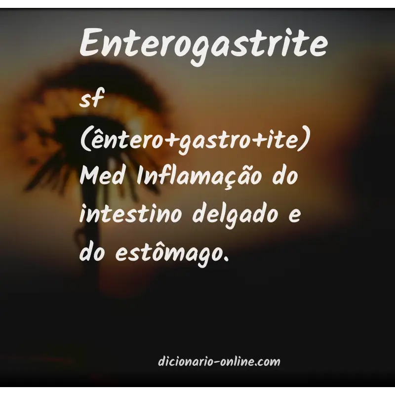 Significado de enterogastrite