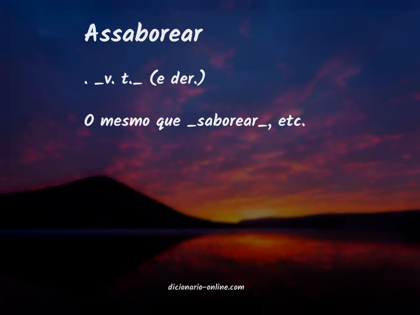 Significado de assaborear