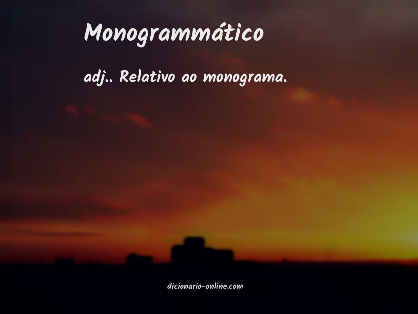 Significado de monogrammático