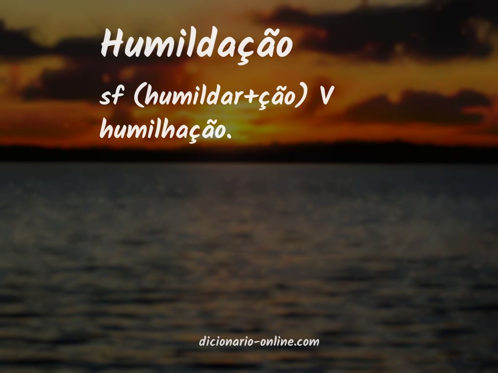 Significado de humildação