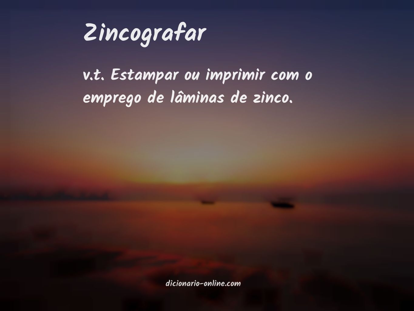 Significado de zincografar