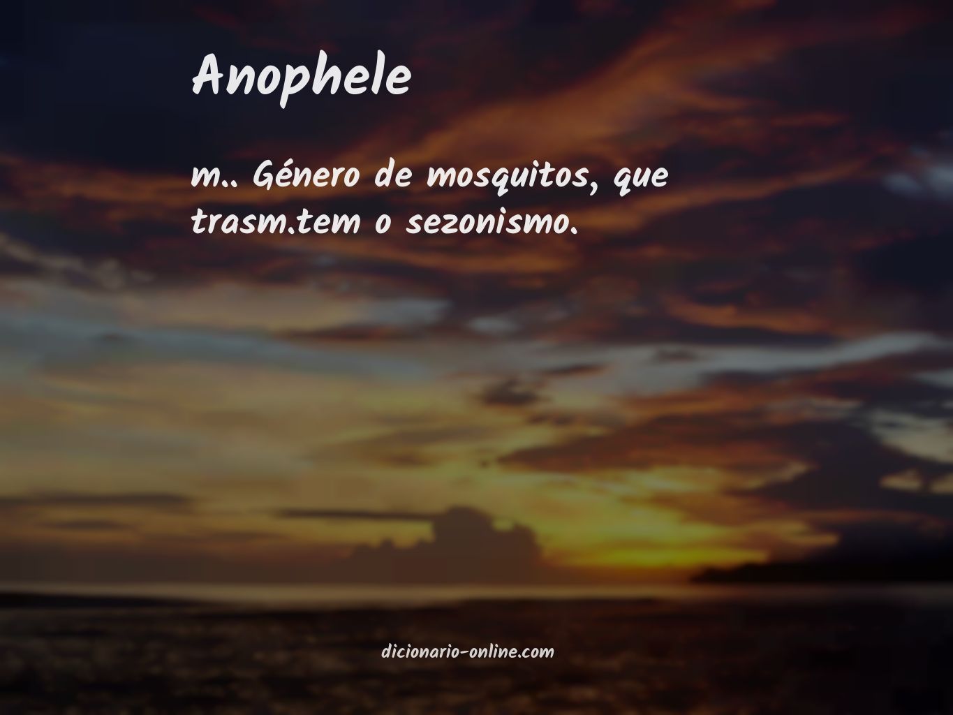 Significado de anophele