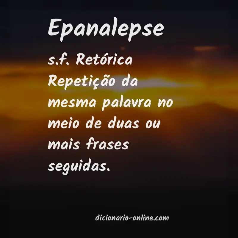 Significado de epanalepse