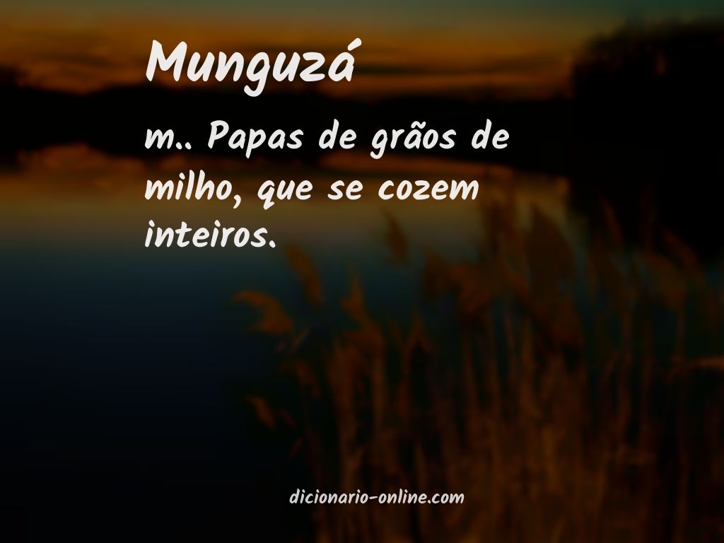 Significado de munguzá