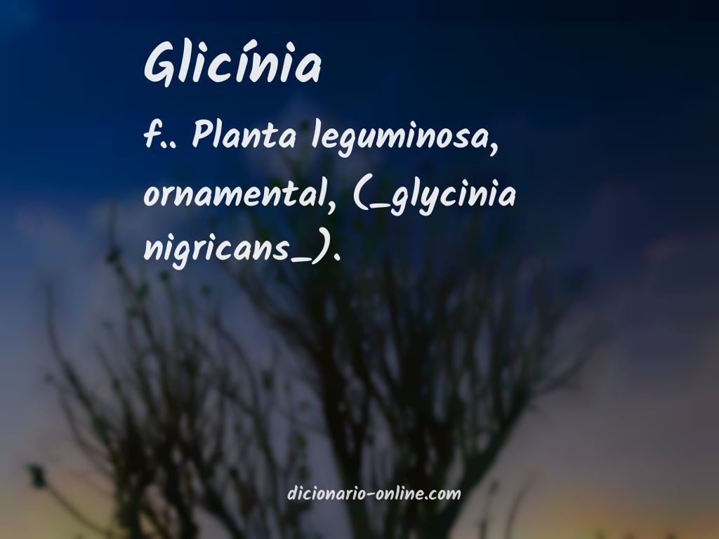 Significado de glicínia