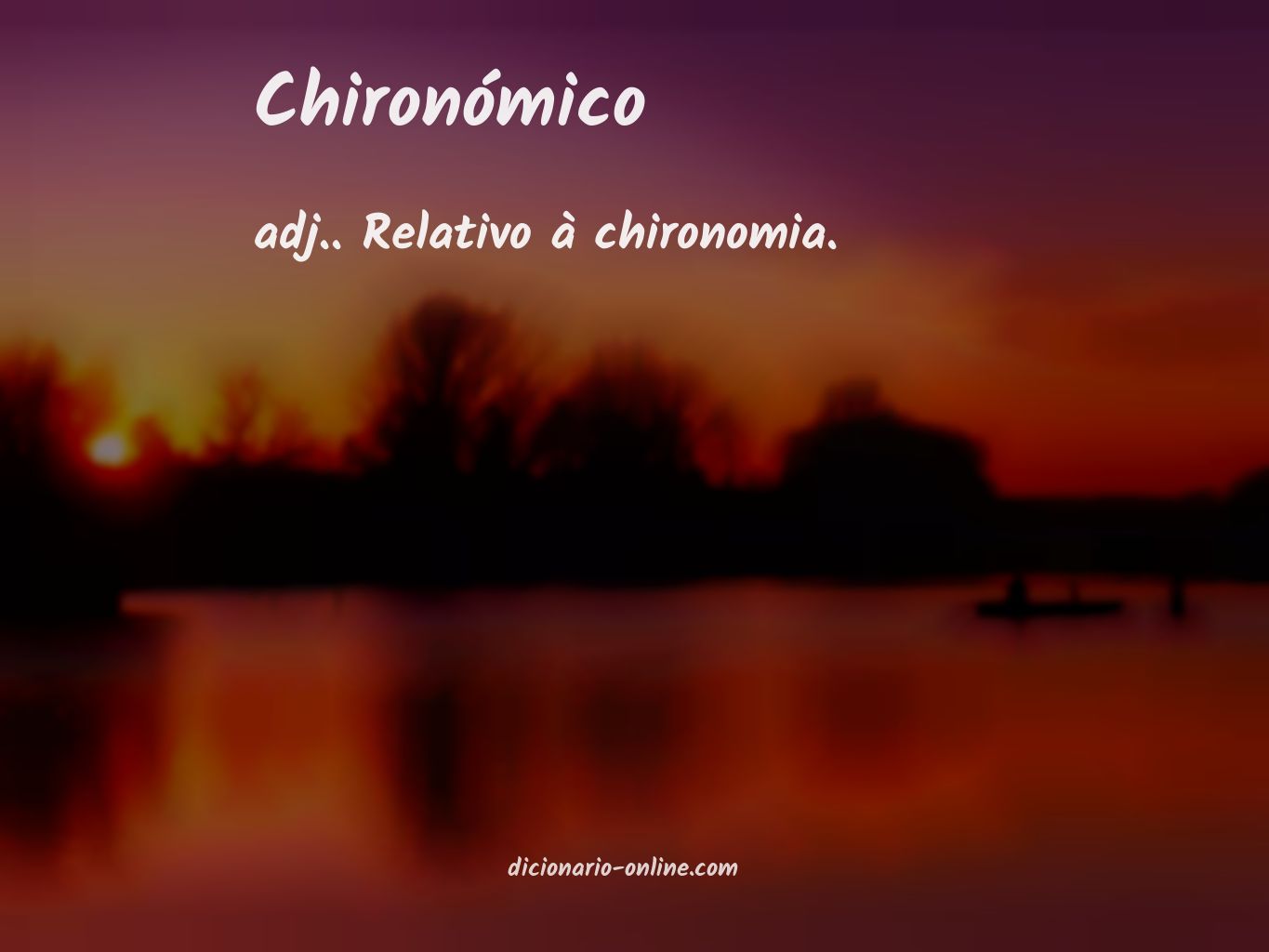 Significado de chironómico