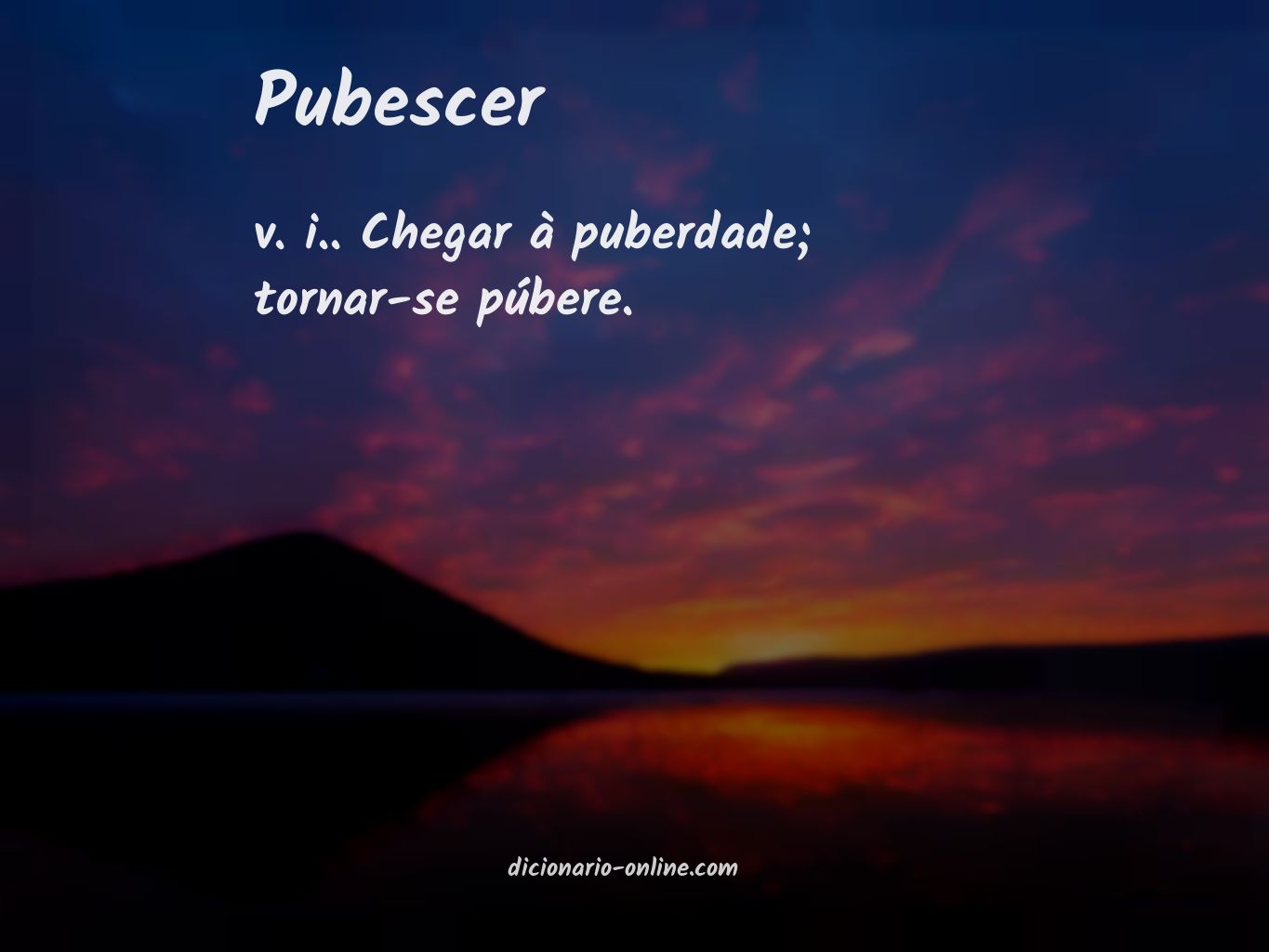 Significado de pubescer