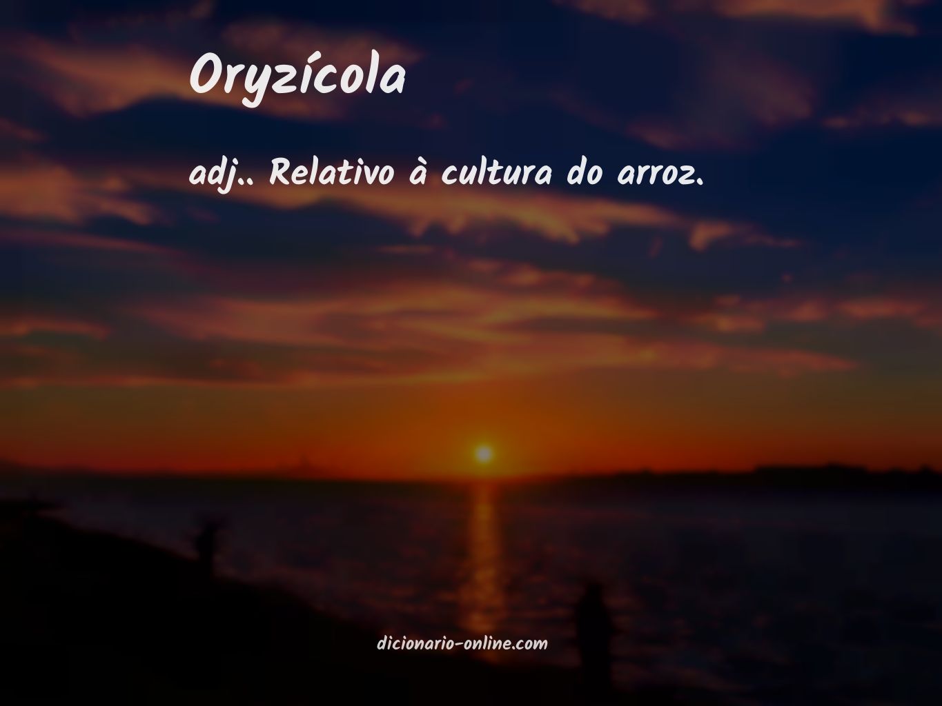 Significado de oryzícola