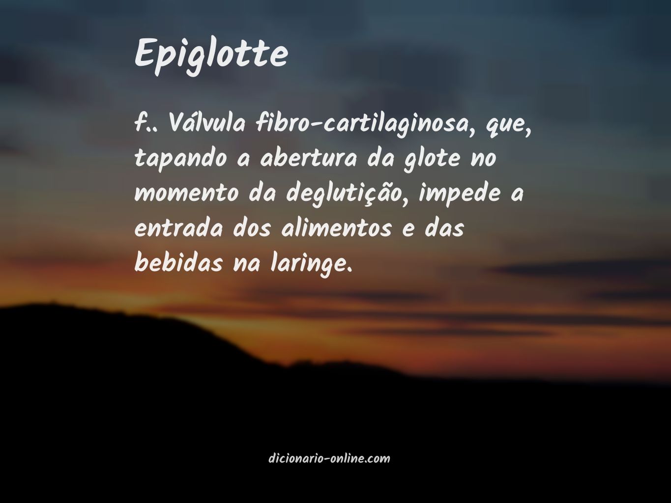 Significado de epiglotte