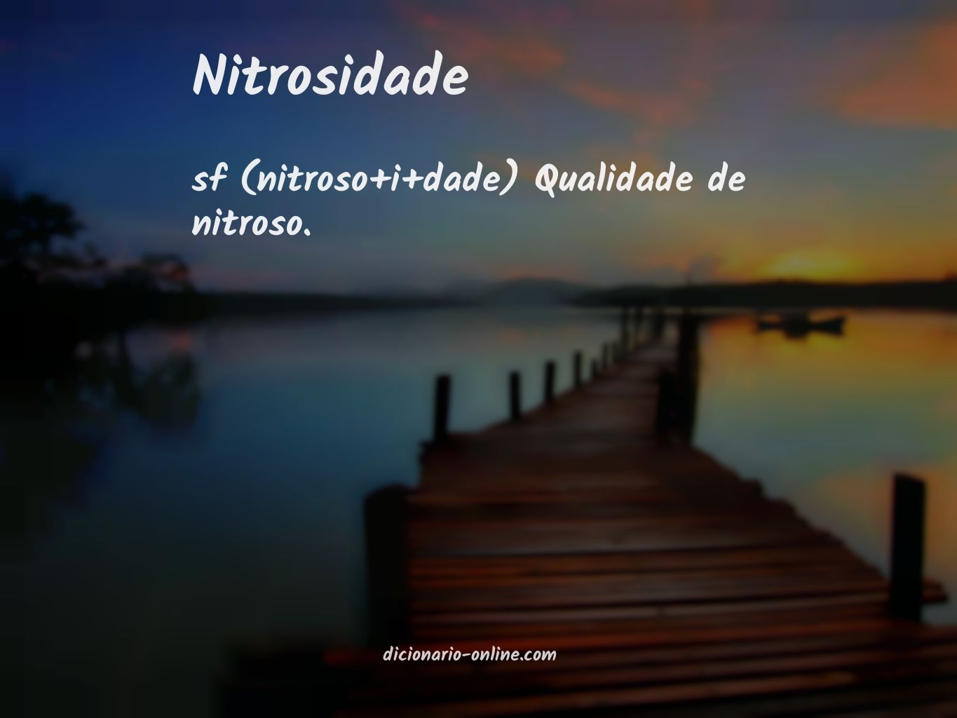 Significado de nitrosidade