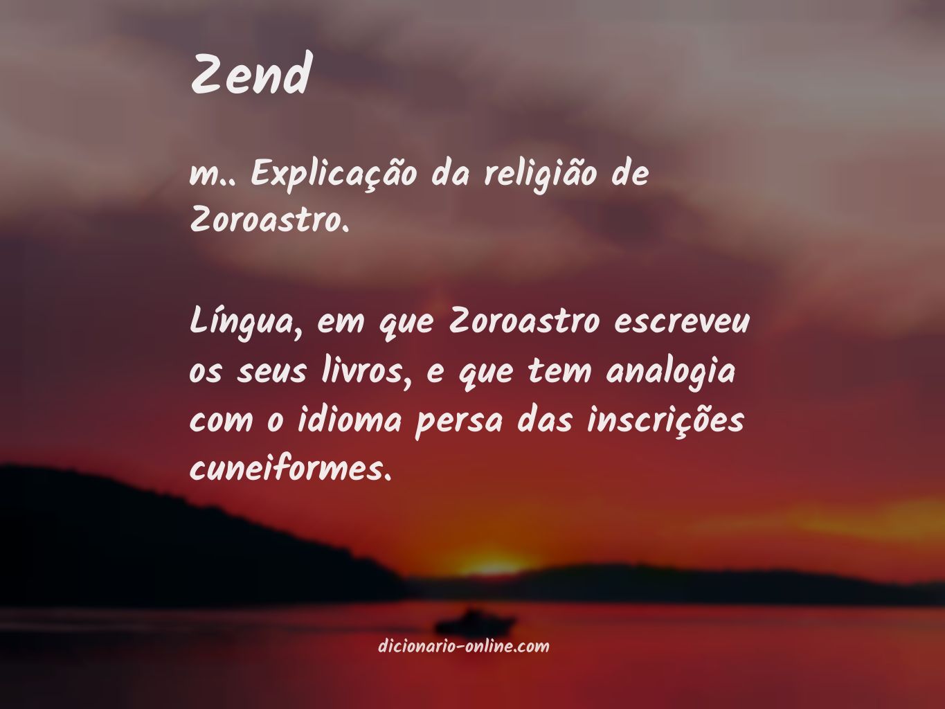 Significado de zend