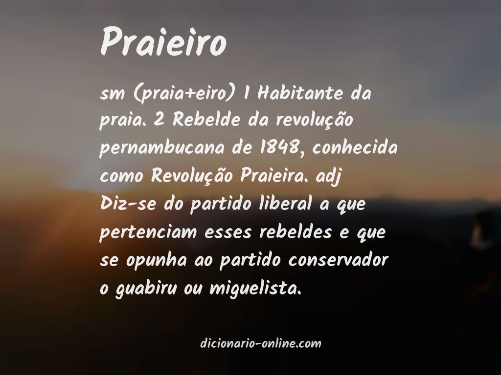 Significado de praieiro