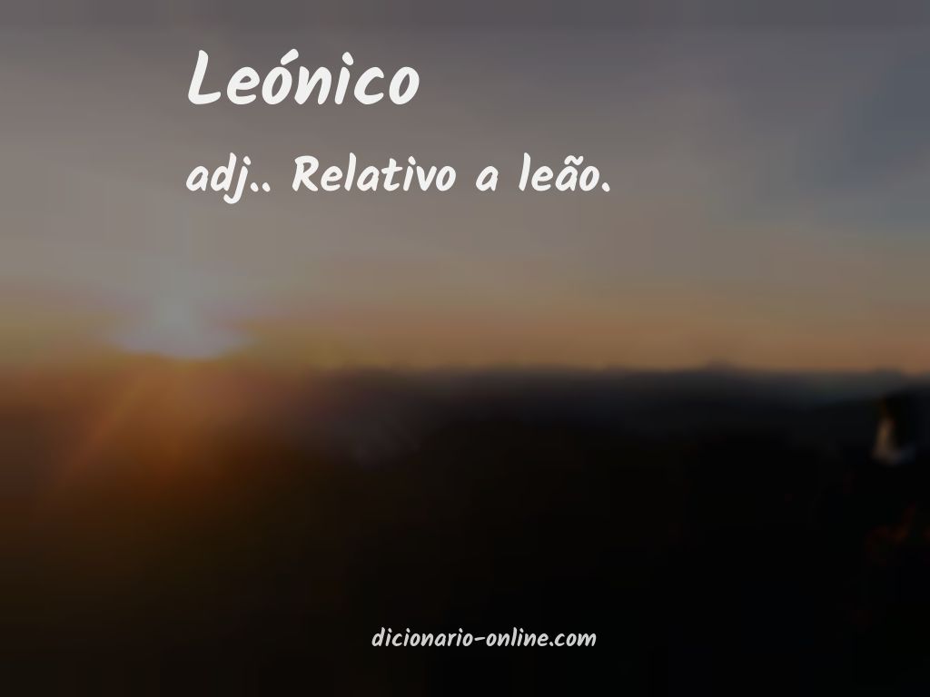 Significado de leónico