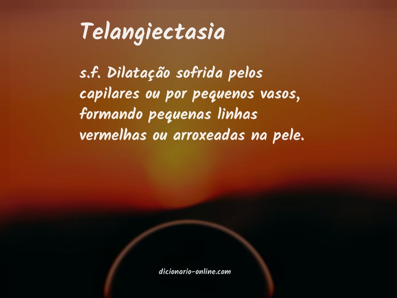 Significado de telangiectasia