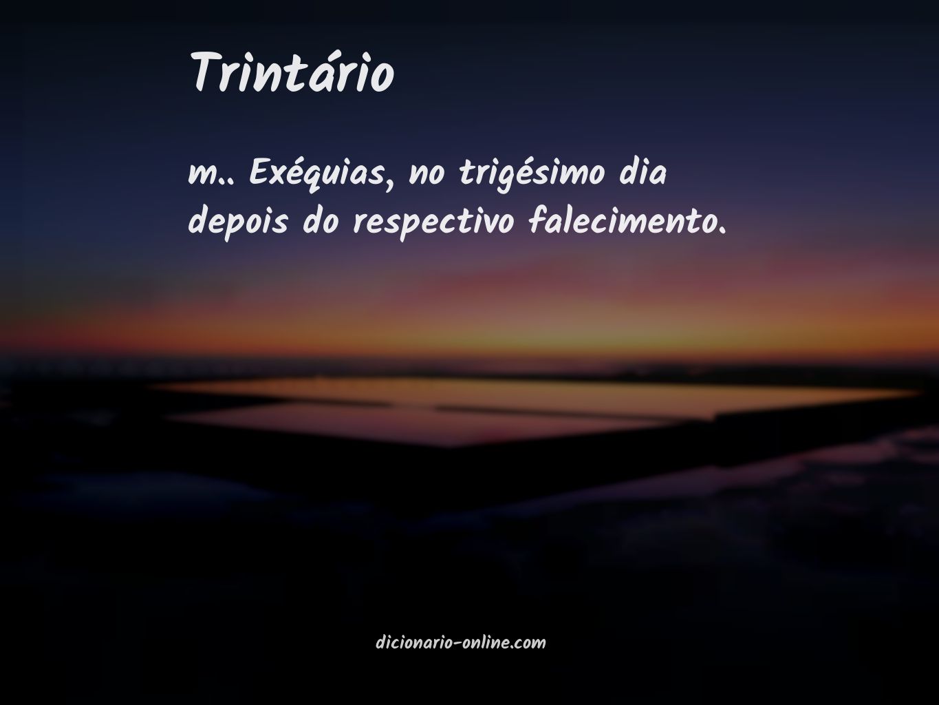 Significado de trintário