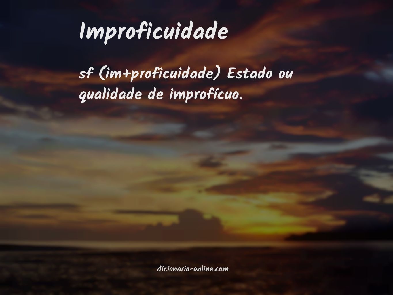 Significado de improficuidade