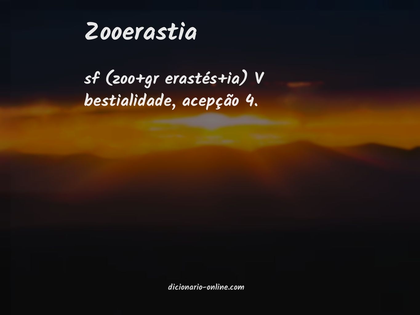 Significado de zooerastia