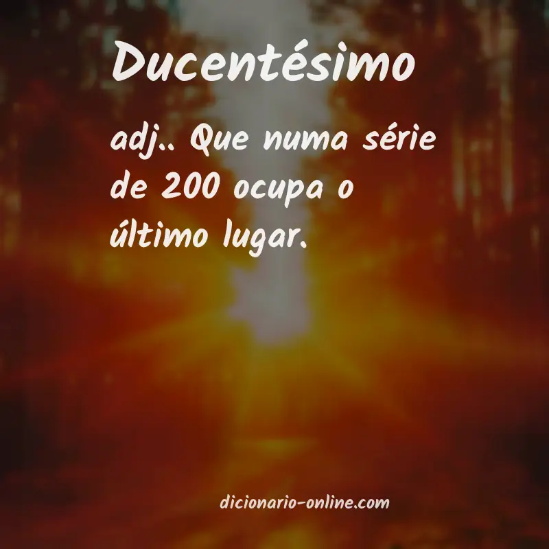 Significado de ducentésimo