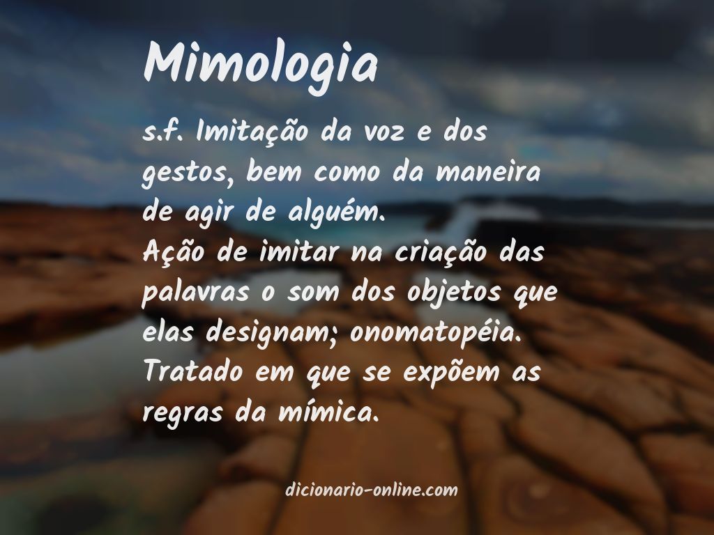 Significado de mimologia