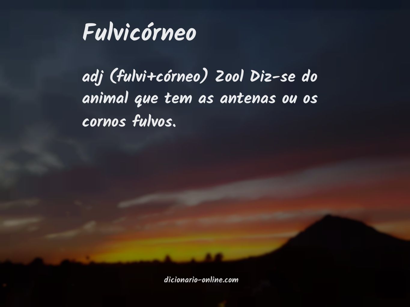 Significado de fulvicórneo