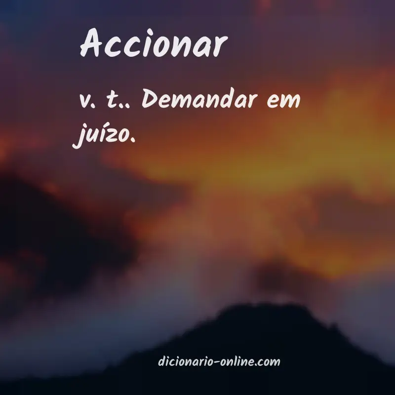 Significado de accionar