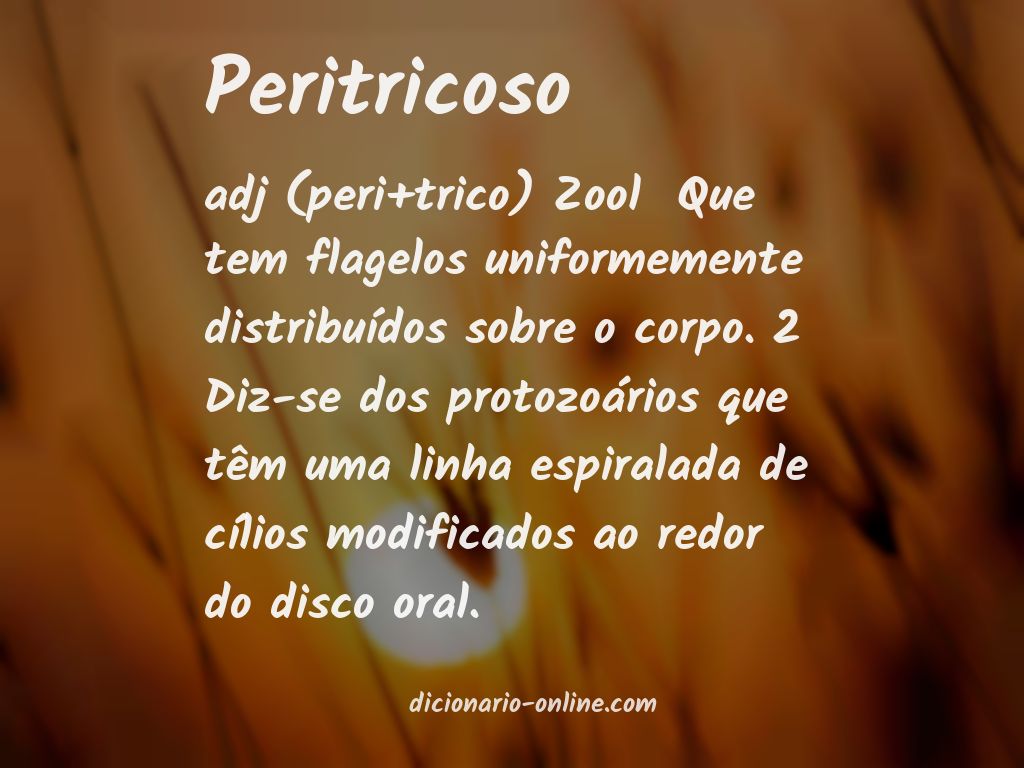 Significado de peritricoso