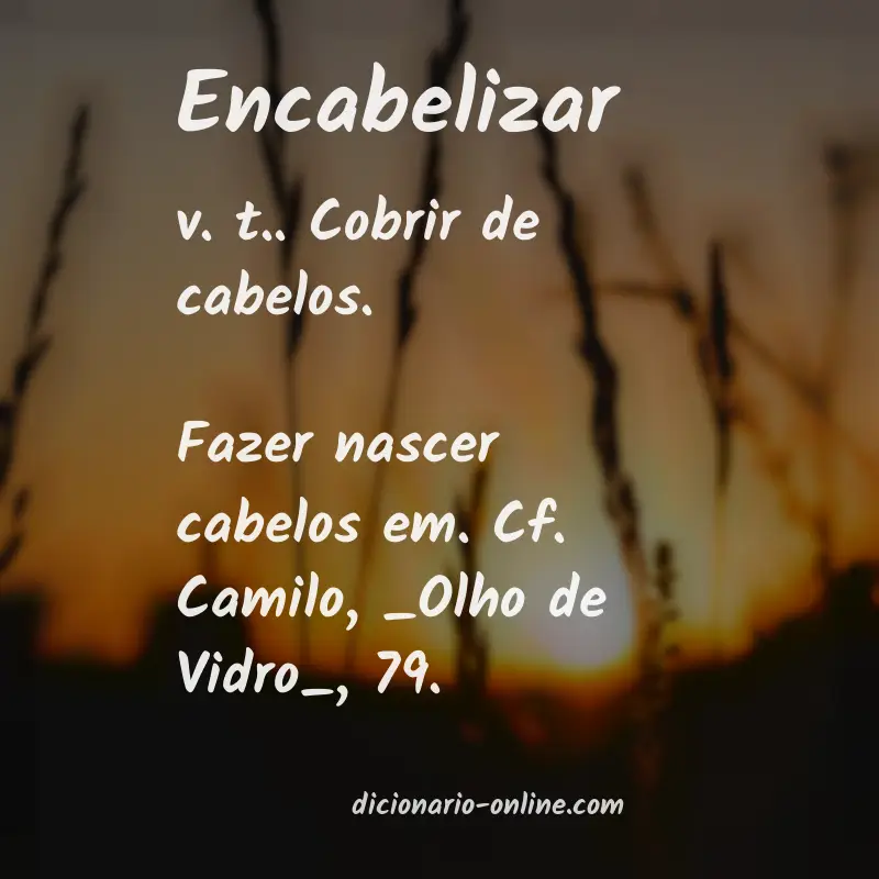 Significado de encabelizar