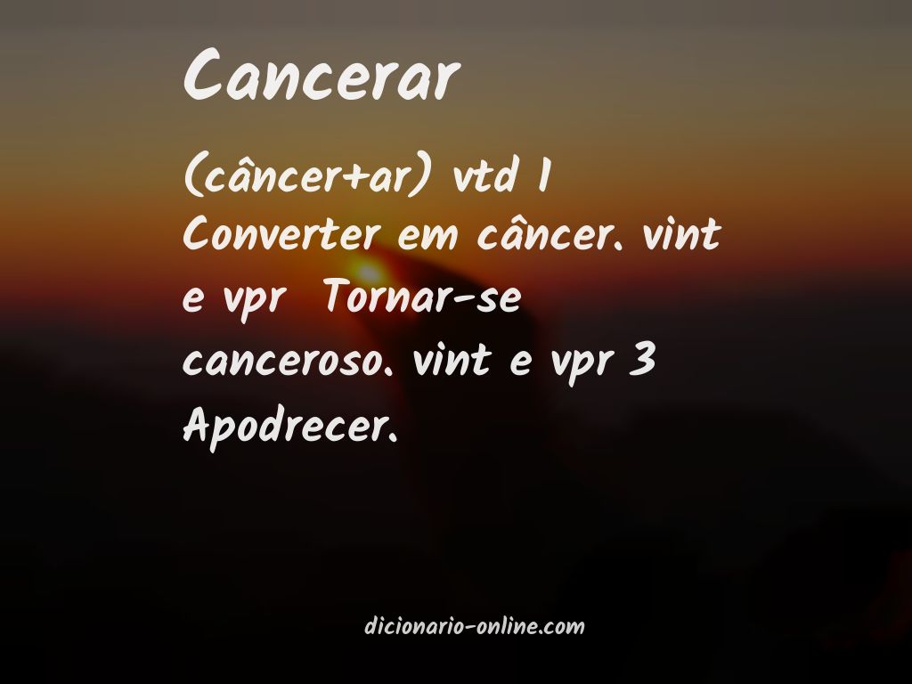 Significado de cancerar