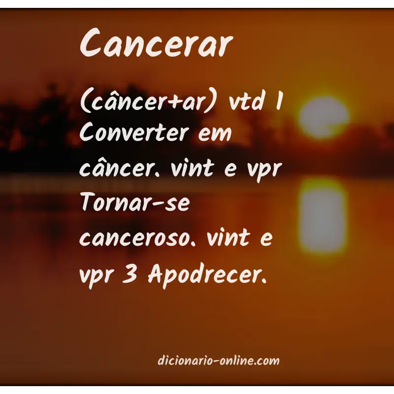 Significado de cancerar