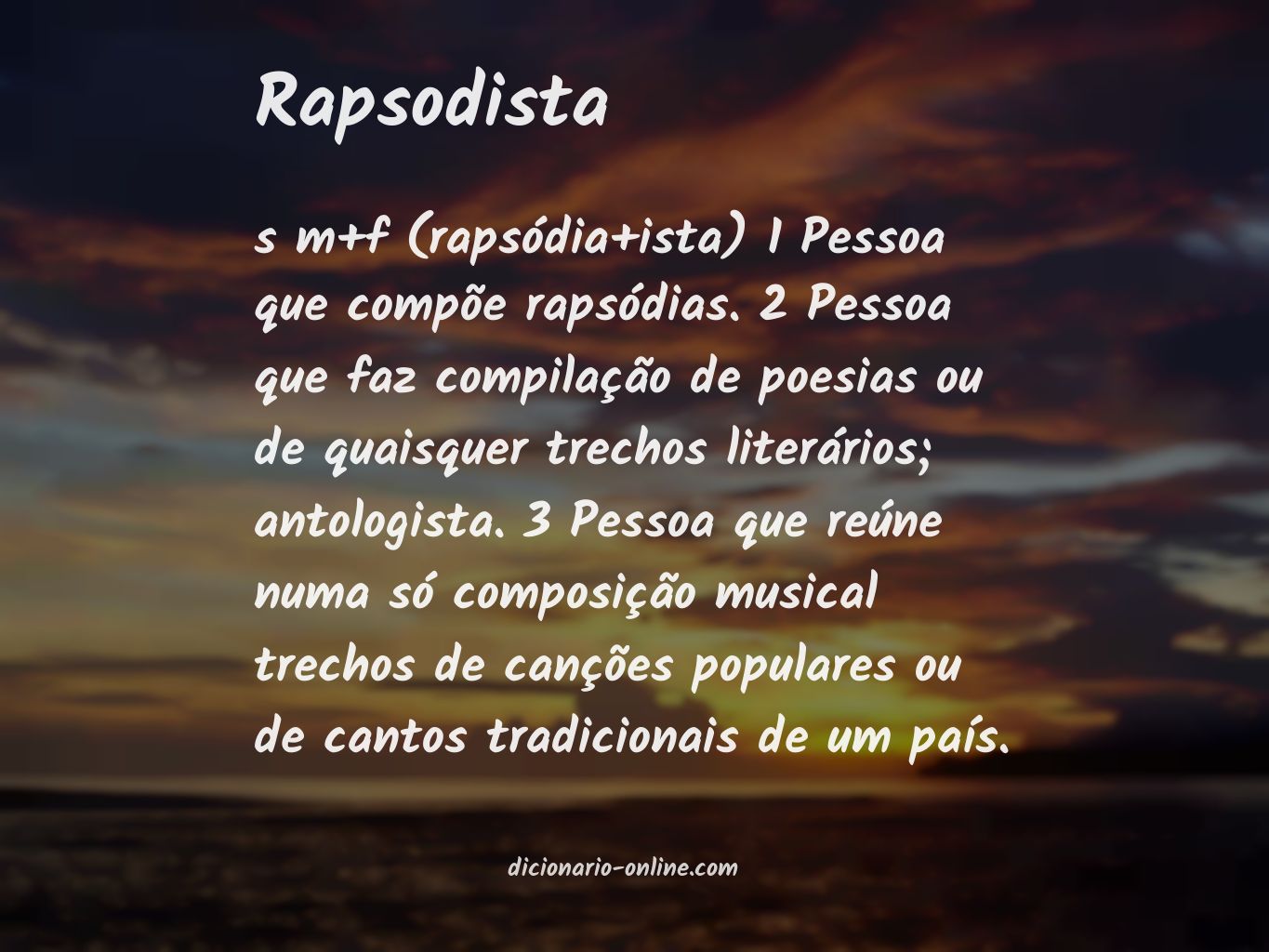 Significado de rapsodista