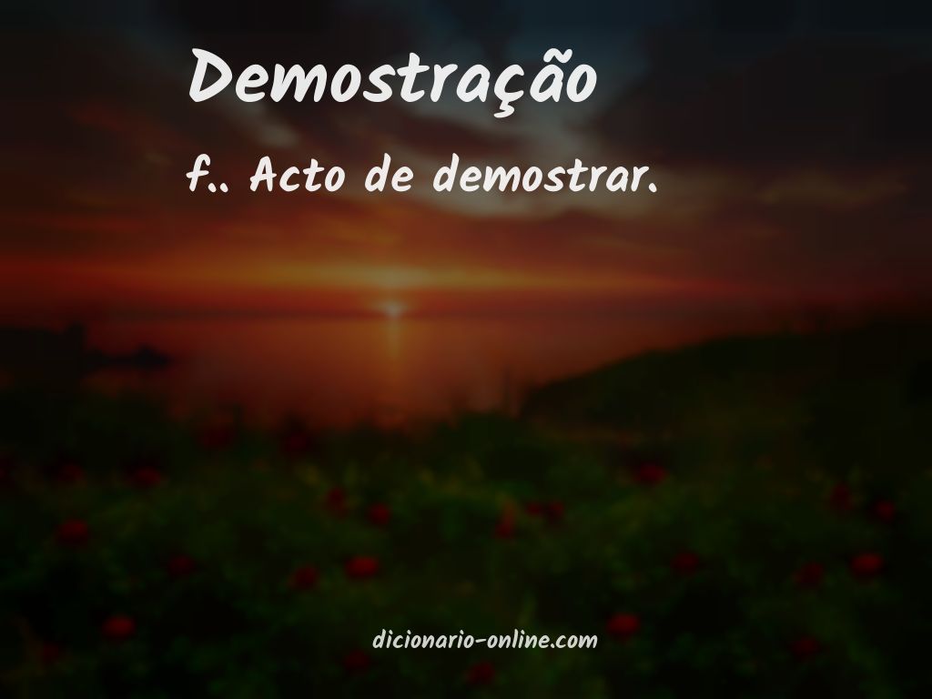 Significado de demostração