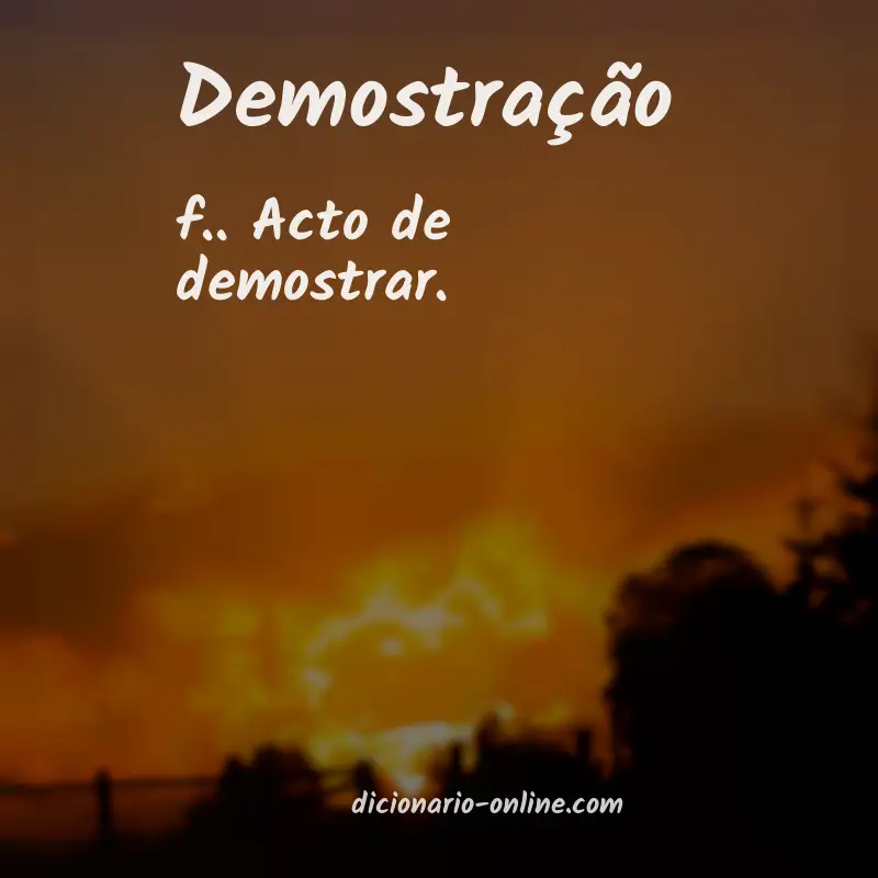 Significado de demostração