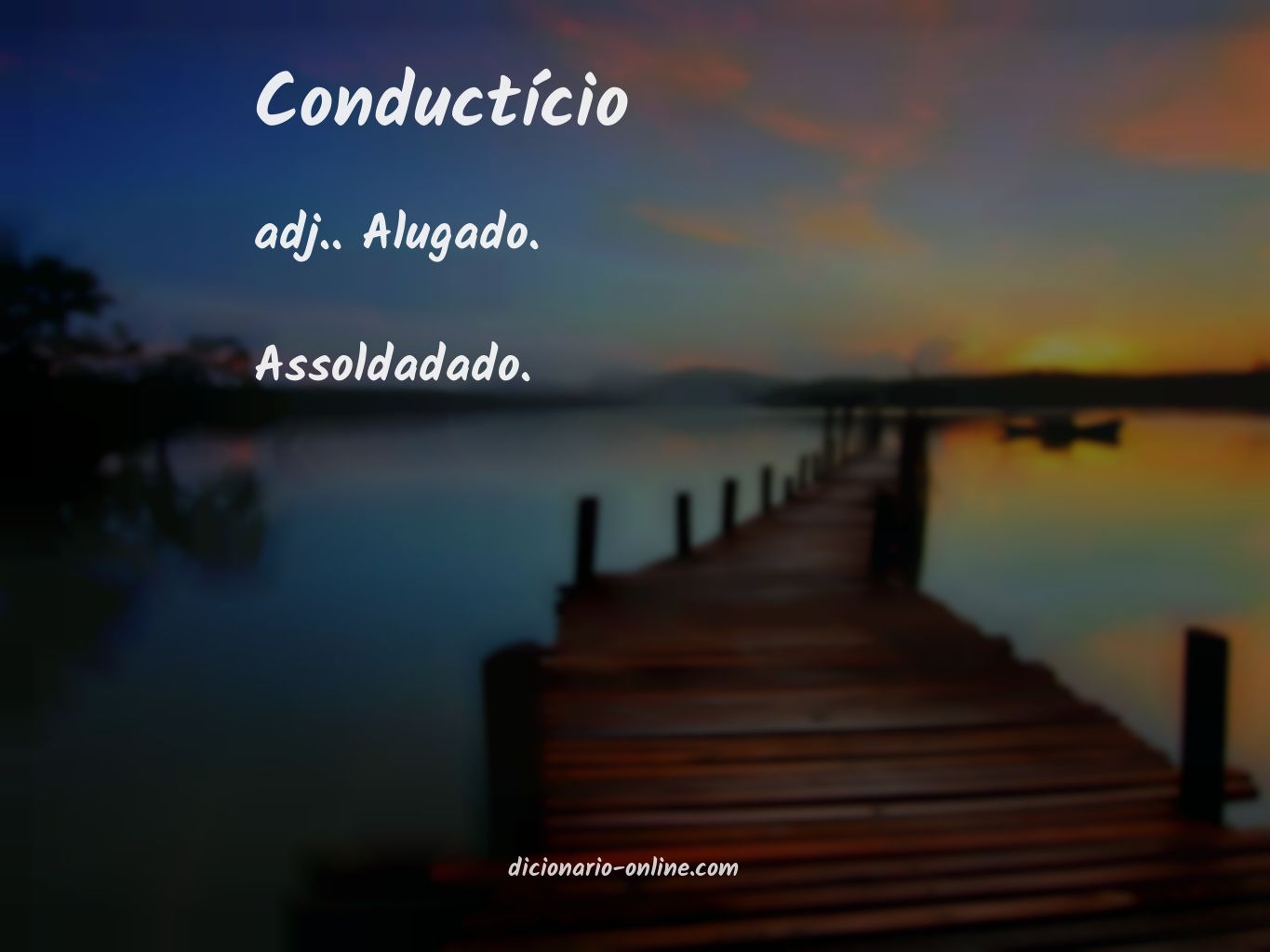 Significado de conductício