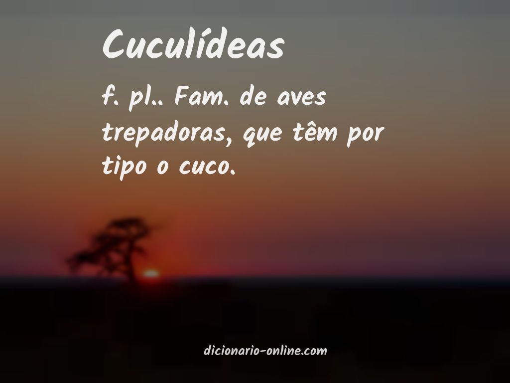 Significado de cuculídeas