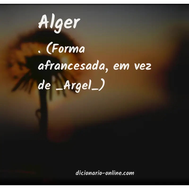 Significado de alger