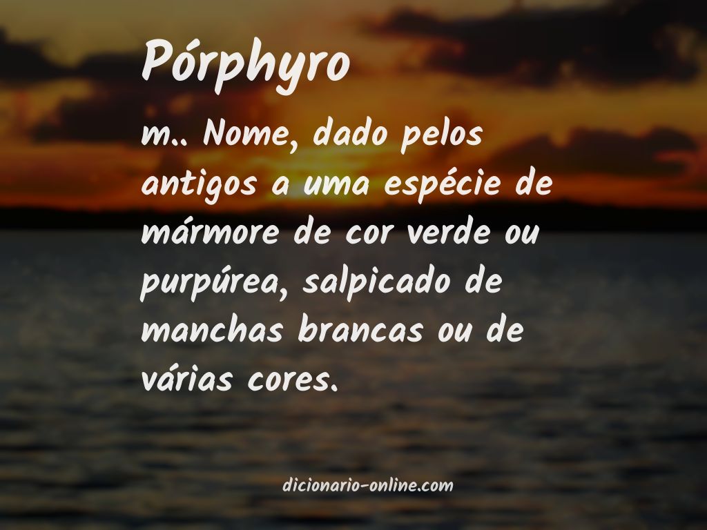 Significado de pórphyro