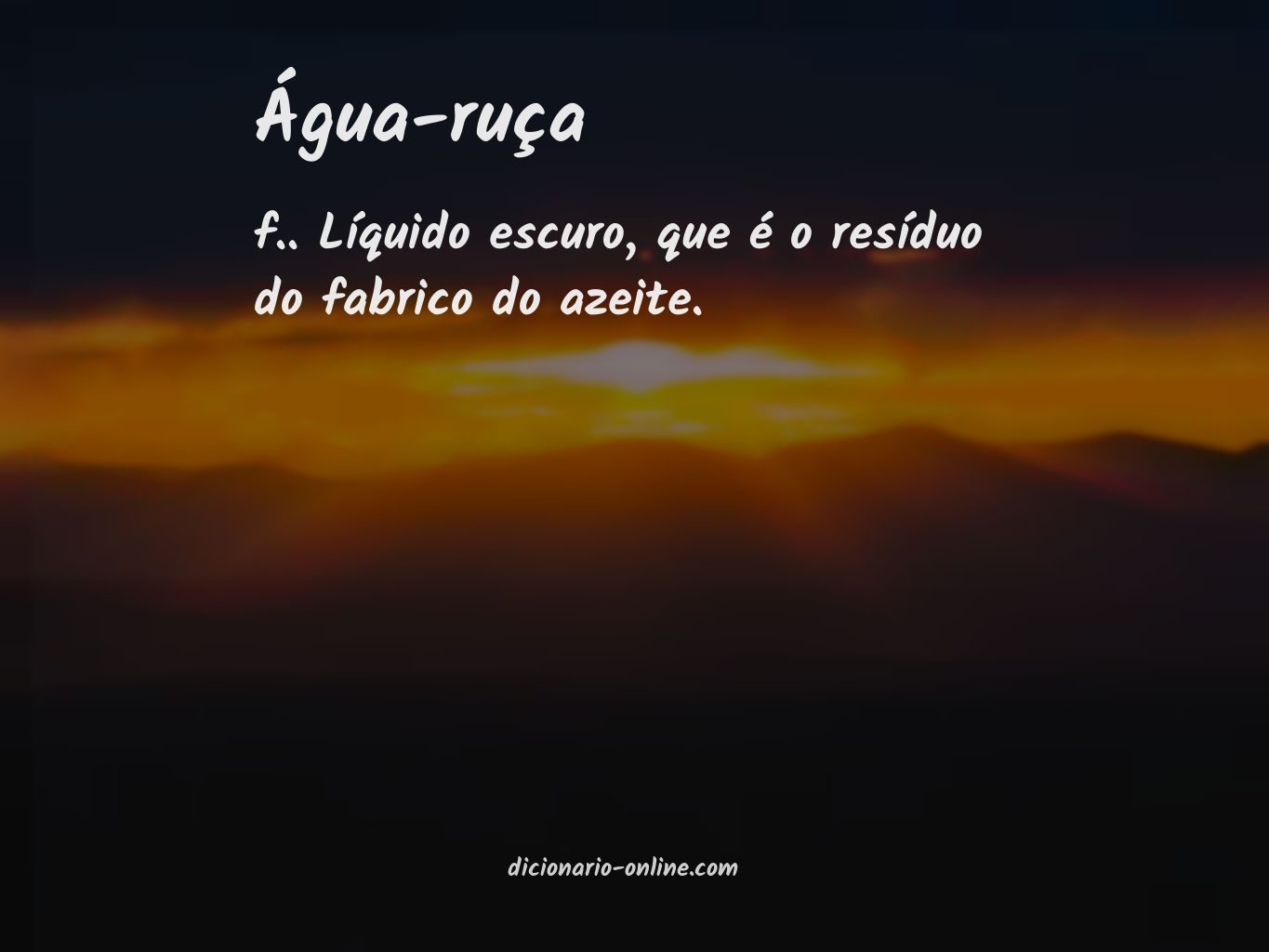 Significado de água-ruça