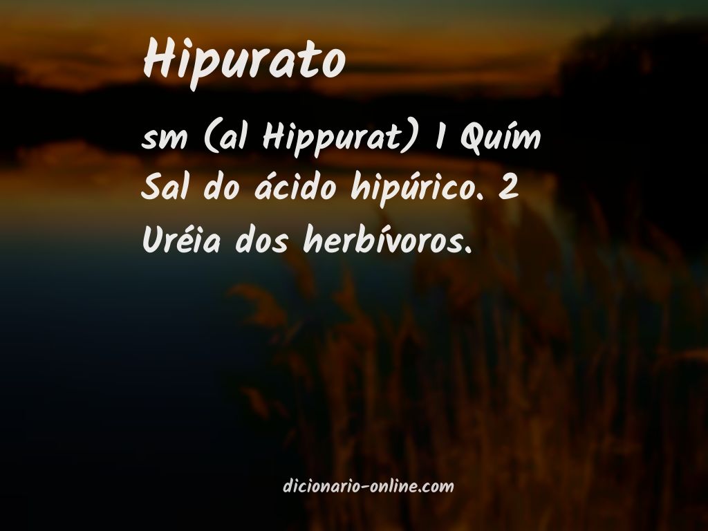 Significado de hipurato